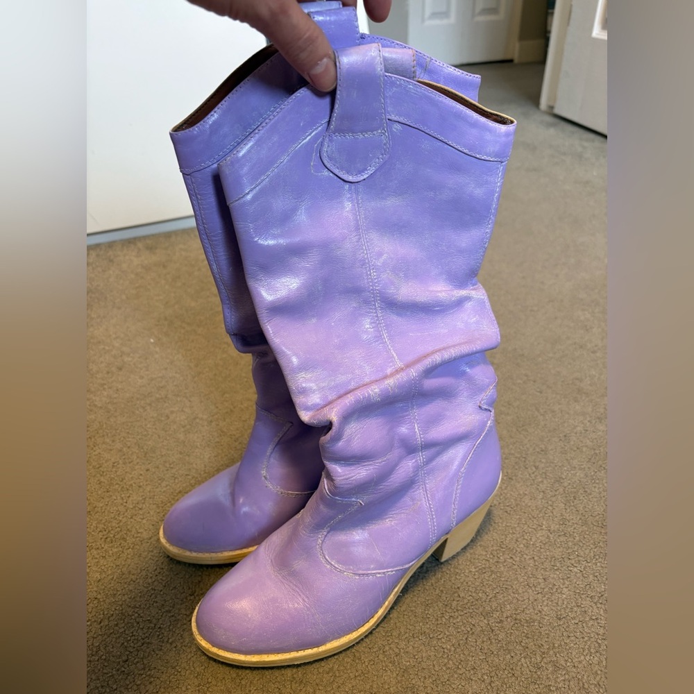 Aldo Lavender Heeled Boots